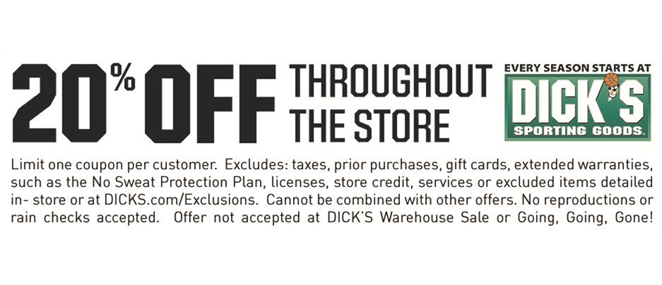 DICKS 20% OFF COUPON